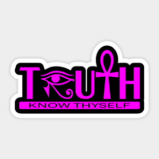 Truth Know Thyself Ankh Sticker